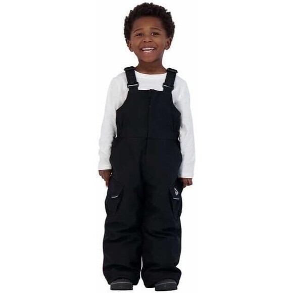 GERRY KIDS' PERFORMANCE UNISEX SNOW BIB PANTS with SUSPENDERS BLACK 4T - Picture 3 of 3
